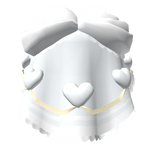 Frilly Princess Heart Dress in White