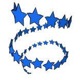 [Front] Blue Star Spiral with Outline
