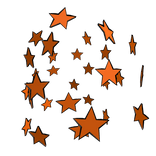 [Front] Orange Star Explosion with Outline
