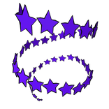 [Front] Purple Star Spiral with Outline