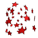 [Front] Red Star Explosion with Outline