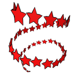 [Front] Red Star Spiral with Outline