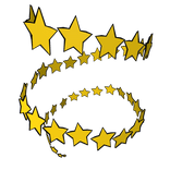 [Front] Yellow Star Spiral with Outline