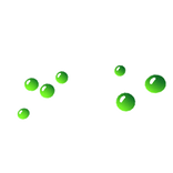 Frutiger Aero Glowing Bubbles Orbs Green