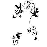 Frutiger Metro Y2k 2000s Black Butterfly Aura