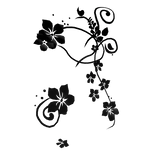 Frutiger Metro Y2k 2000s Black Floral Aura