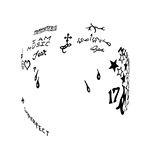 𝓛𝓲𝓵 𝓦𝓪𝔂𝓷𝓮 Full Face Tattoo Sticker Black