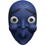 Funny Blue Mask Japanese Big Eyes