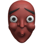 Funny Red Mask Japanese Big Eyes