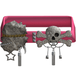 Fur & Skull Designer Y2K 2000s Belt Pink