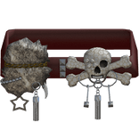 Fur & Skull Designer Y2K 2000s Belt Red