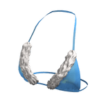 Fur Bikini Top in Blue