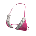 Fur Bikini Top in Hot Pink