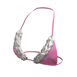 Fur Bikini Top in Pink