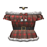 fur christmas cute dress w/ belt and bell