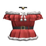 fur christmas cute dress w/ belt and bell