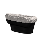 Fur Christmas Tube Top in Black