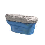 Fur Christmas Tube Top in Blue