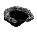 Fur Lined Winter Hood V3 (Down) White Leopard