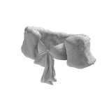 Fur Tie-Front Bow Top | White