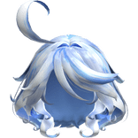 Furina Jellyfish Ousia Short Curly Hair White Blue