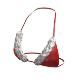 Fur Bikini Top in Red