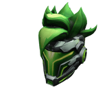 Futuristic Green Helmet Accessory