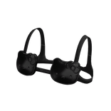 Futuristic Metal Cat Bra Black