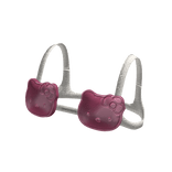 Futuristic Metal Cat Bra Pink