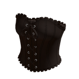 Brown Y2K Ruffled Corset