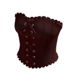 Red Y2K Ruffled Corset
