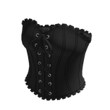 Gray Y2K Ruffled Corset