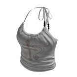 Girl Y2k Cross Top White