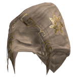 Gaian Sorcerer Distressed Beige Rune Hood