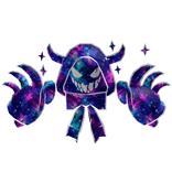 Galaxy Cartoony Demon Pauldrons Hood and Bow