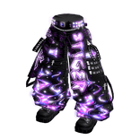 🔆 Galaxy Cyber Purple Baggy Jeans