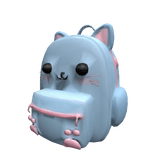 gato azul kawaii
