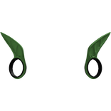 gauged goblin ears || green