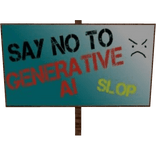 Generative AI Slop Protest Sign