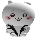 giant chiikawa plushie head pet in black