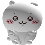 giant chiikawa plushie head pet in white