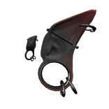 giant dark grey pierced gauged emo elf ears