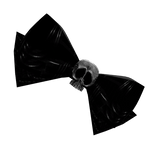 GIANT punk skull bow 