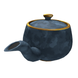 Gilded Bluesteel Teapot