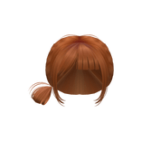 ginger kawaii cute low side bun braid messy bangs