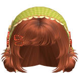 Ginger Messy Buns W/ Mori Kei Green Bonnet