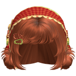 Ginger Messy Buns W/ Mori Kei Red Bonnet