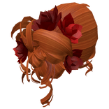 Ginger Red Spring Floral Curly Messy Bun Hair