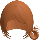 Ginger Wispy Messy Side Bun W Bangs