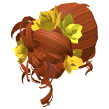 Ginger Yellow Spring Floral Curly Messy Bun Hair